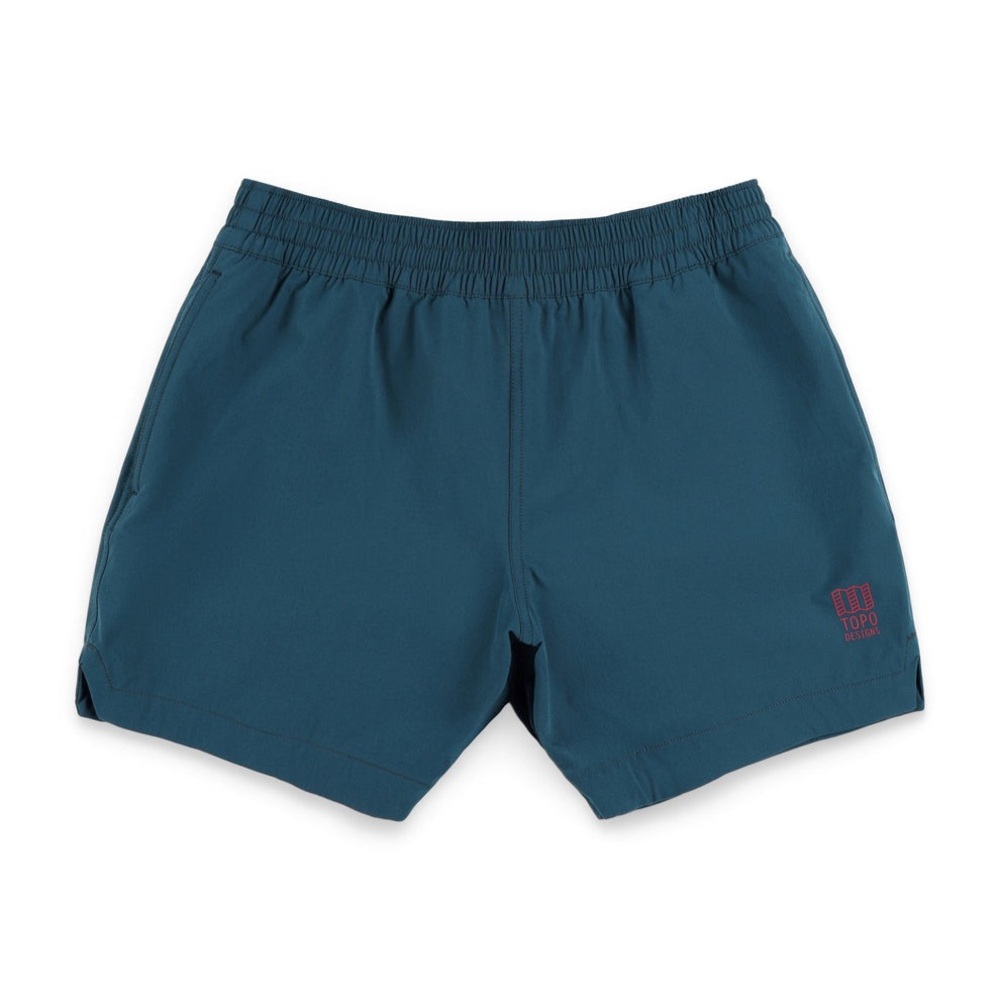 NWT Topo Designs Women's Global Shorts - Pond Blue, Large -Travel, Hiking, Sport